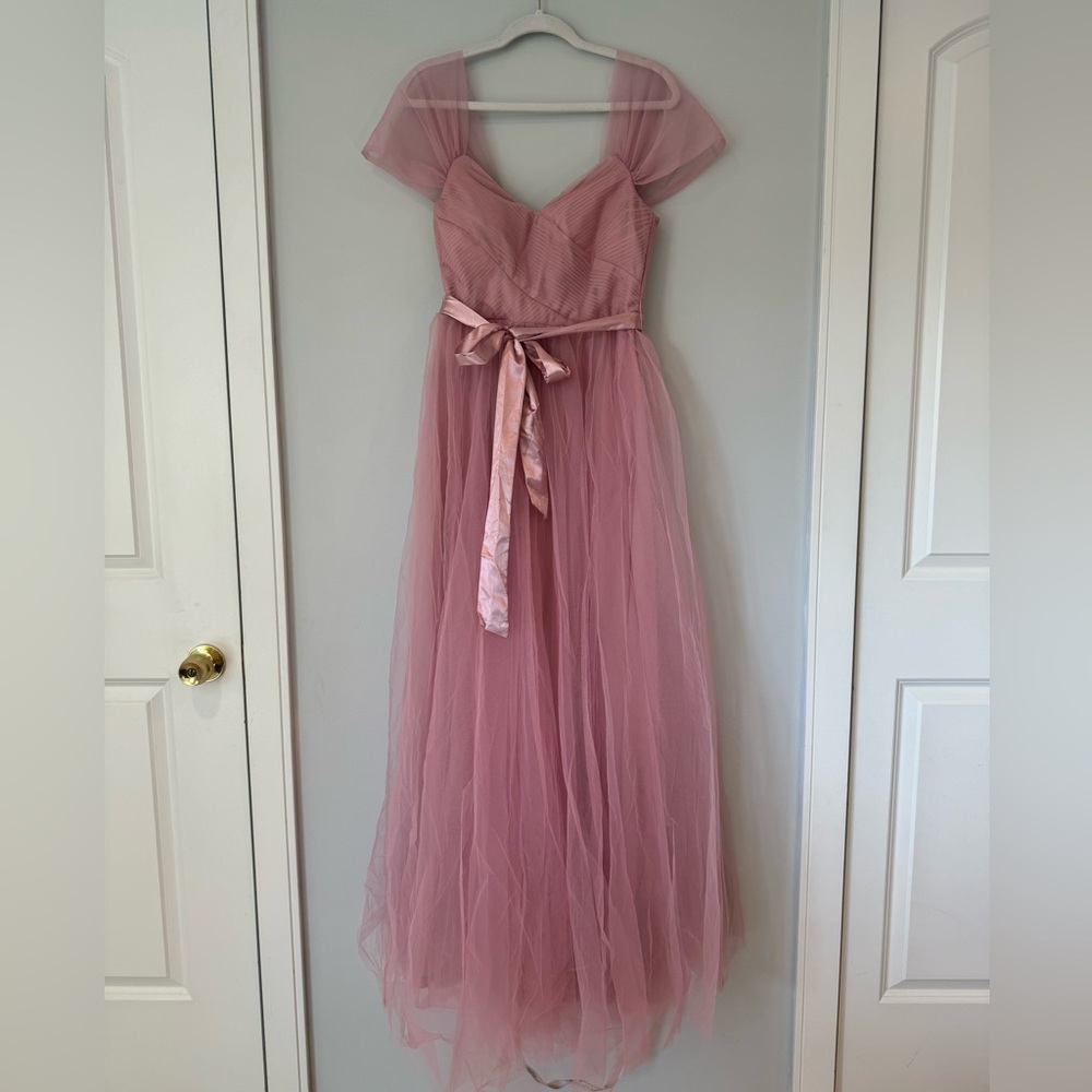 Goddiva off the shoulder princess maxi dress in blush - BRAND NEW